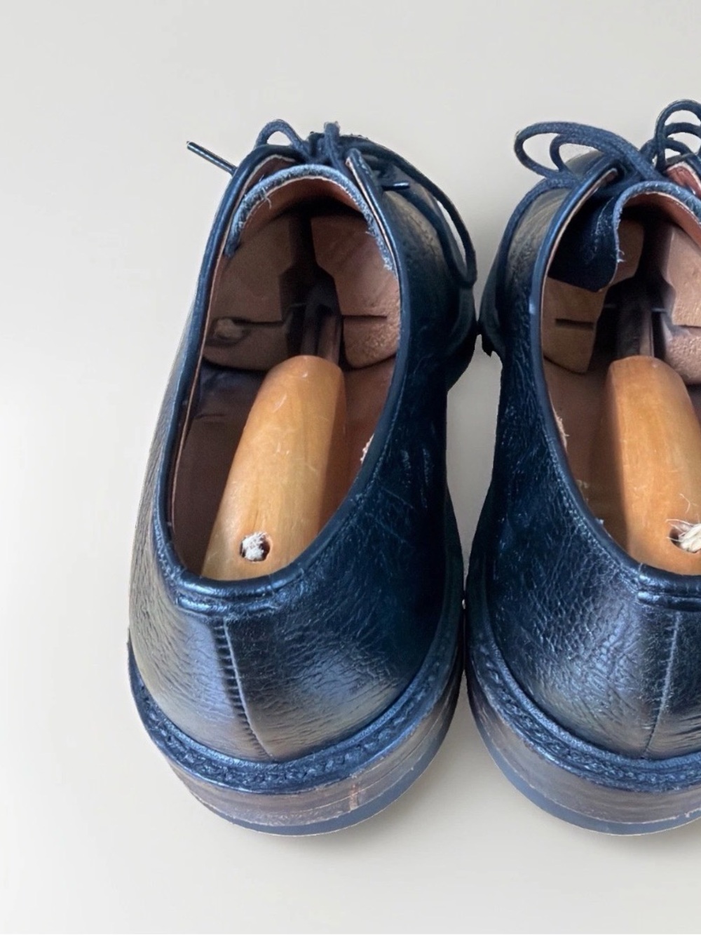 Classic Black Leather Derby Shoes - Timeless Lace-Up - Picture 3 of 6